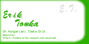 erik tomka business card